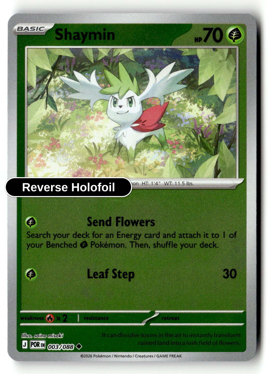 Shaymin - 003/088 - [POR - ME03: Perfect Order] - Reverse Holofoil