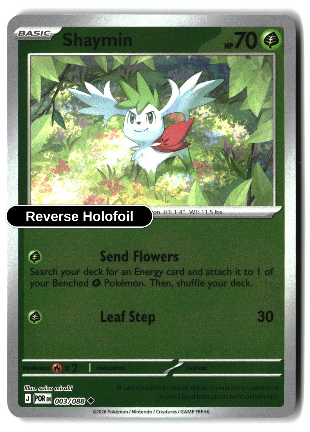 Shaymin - 003/088 - [POR - ME03: Perfect Order] - Reverse Holofoil