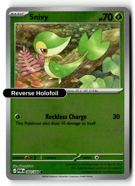 Snivy - 004/088 - [POR - ME03: Perfect Order] - Reverse Holofoil