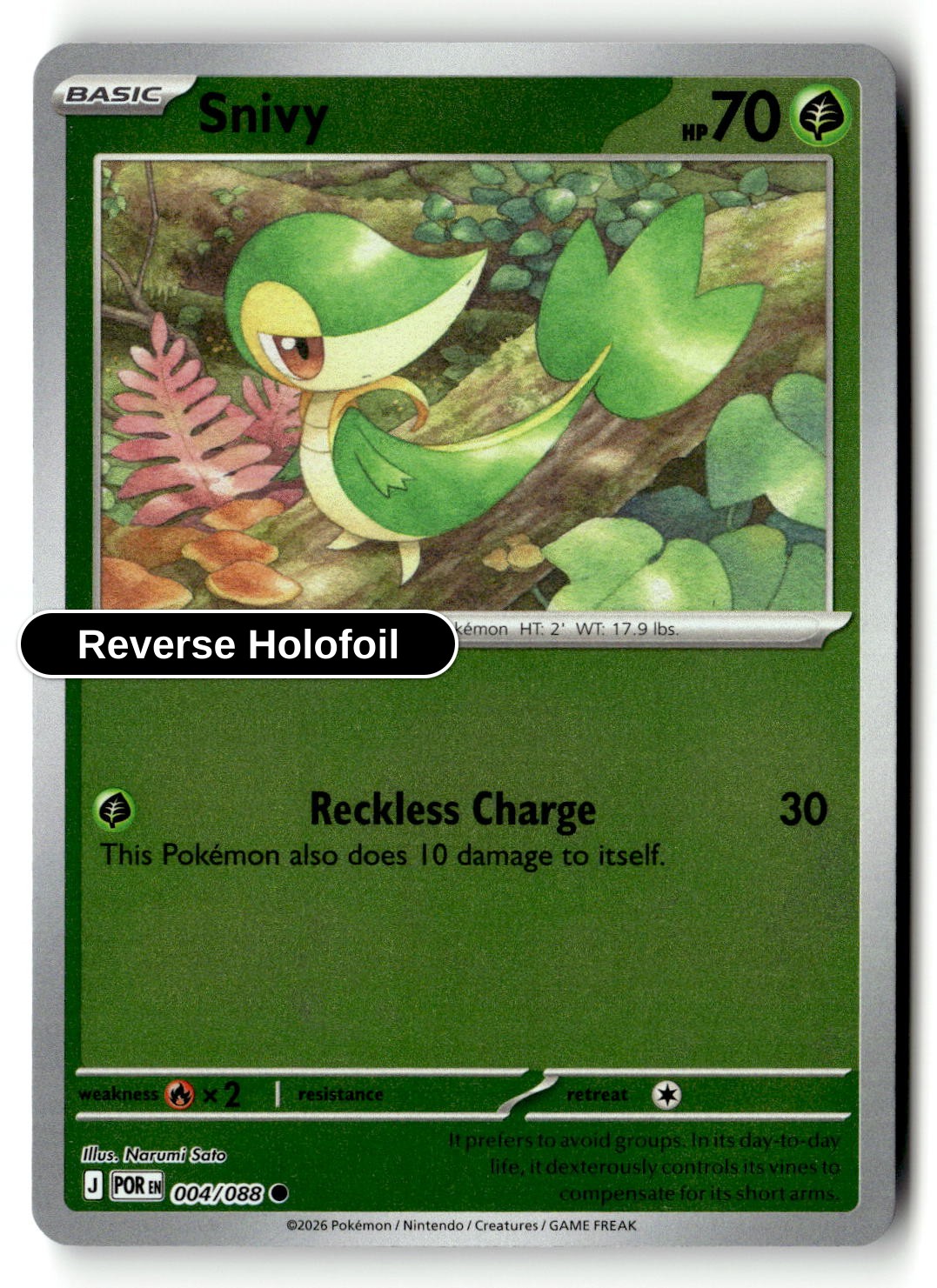 Snivy - 004/088 - [POR - ME03: Perfect Order] - Reverse Holofoil