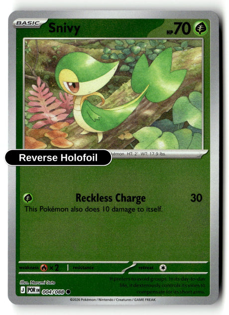 Snivy - 004/088 - [POR - ME03: Perfect Order] - Reverse Holofoil