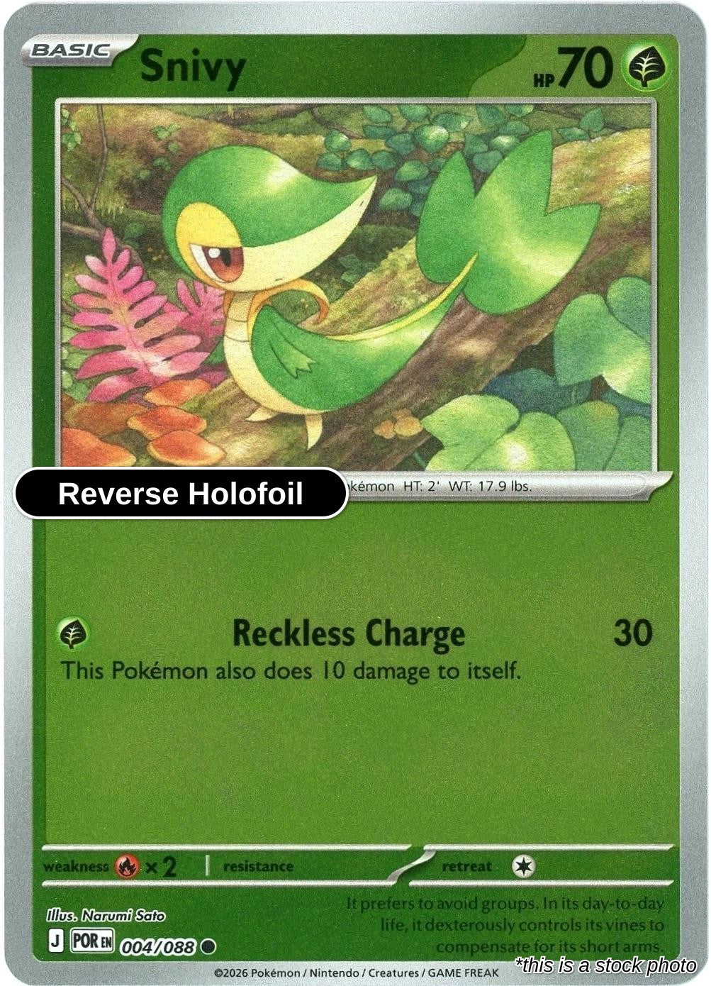 Snivy - 004/088 - [POR - ME03: Perfect Order] - Reverse Holofoil
