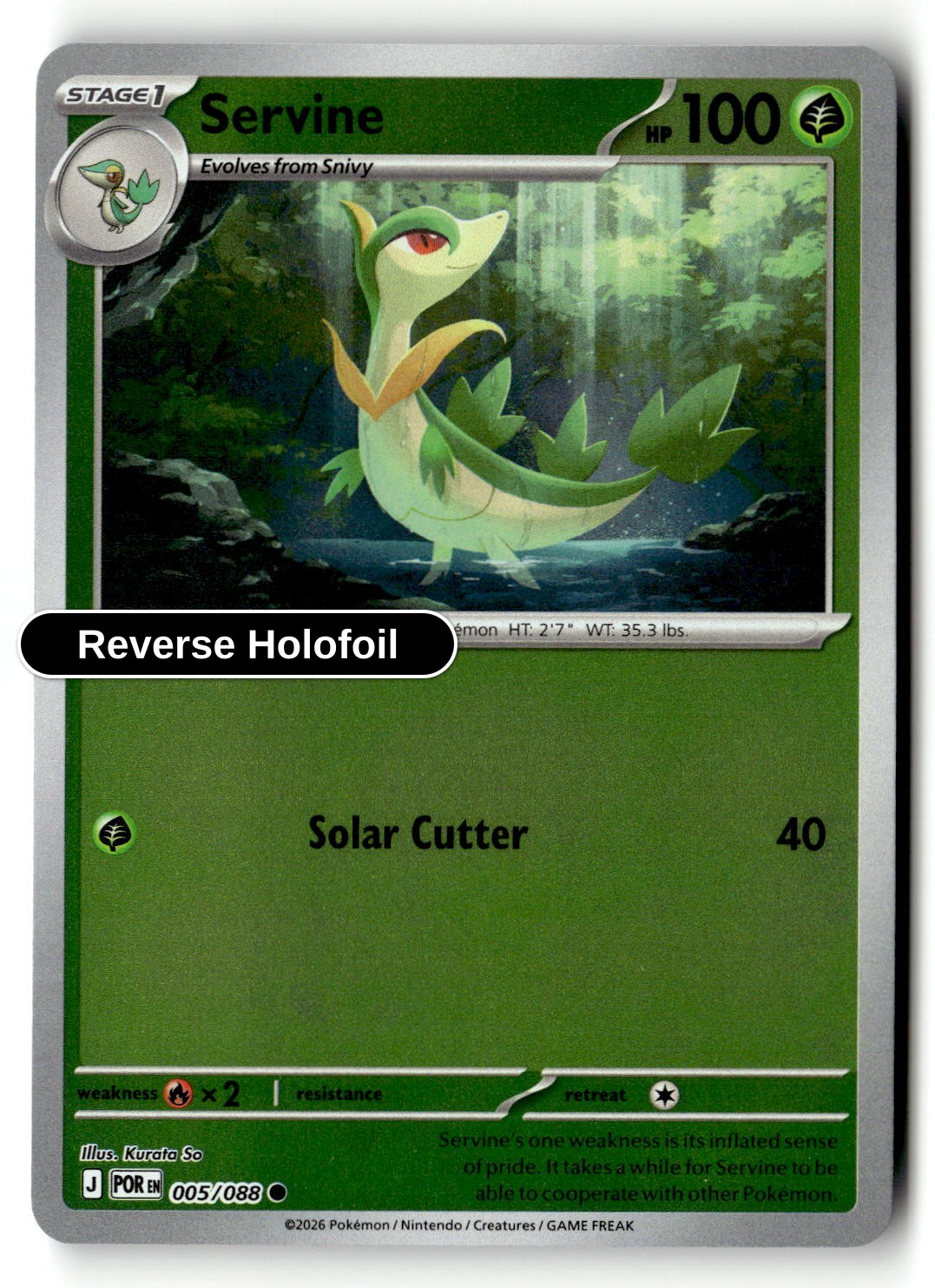 Servine - 005/088 - [POR - ME03: Perfect Order] - Reverse Holofoil