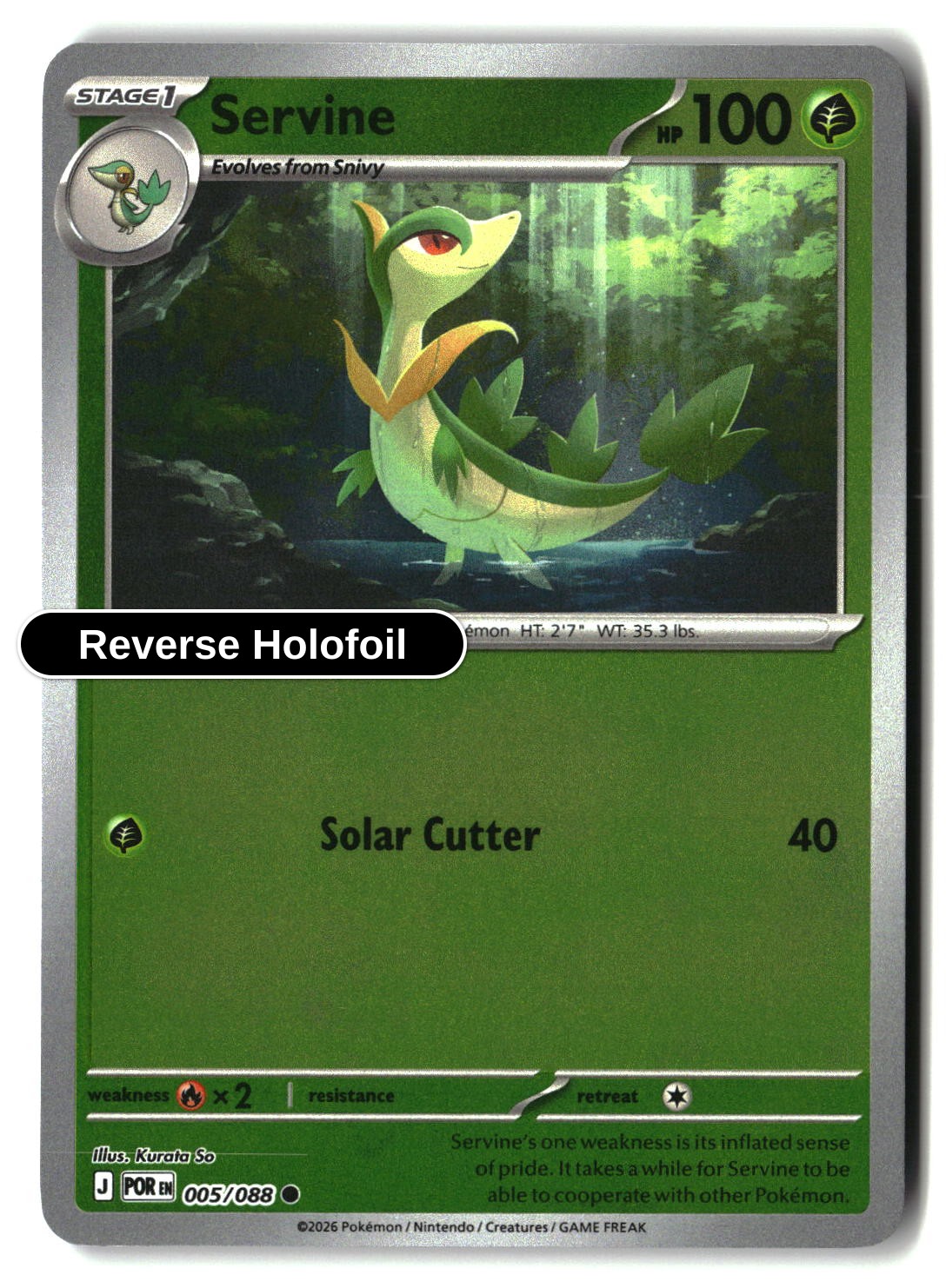 Servine - 005/088 - [POR - ME03: Perfect Order] - Reverse Holofoil