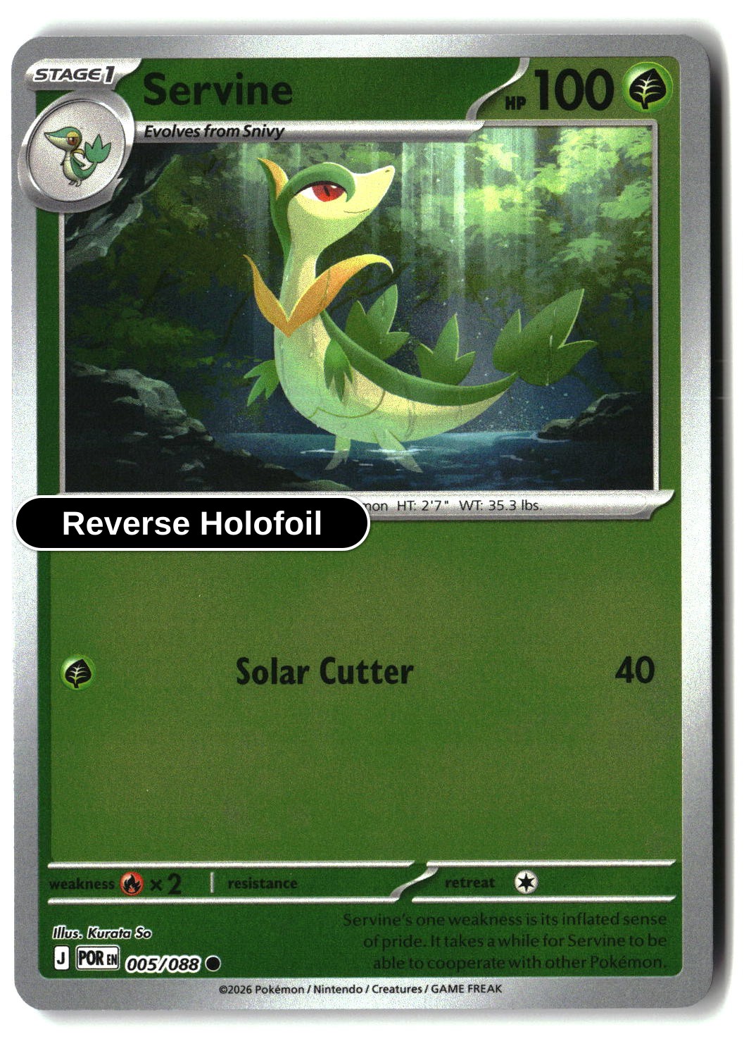 Servine - 005/088 - [POR - ME03: Perfect Order] - Reverse Holofoil