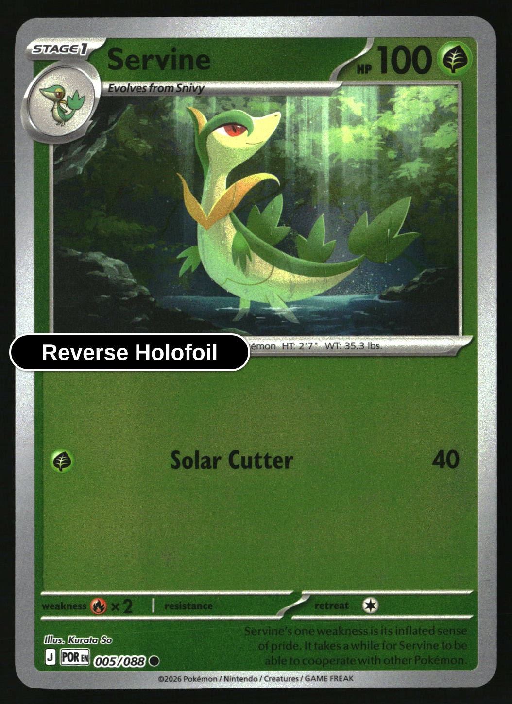 Servine - 005/088 - [POR - ME03: Perfect Order] - Reverse Holofoil