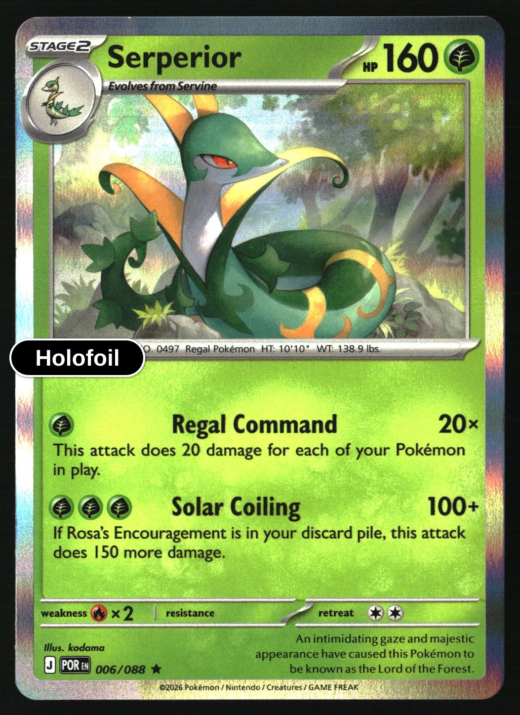 Serperior - 006/088 - [POR - ME03: Perfect Order] - Holofoil