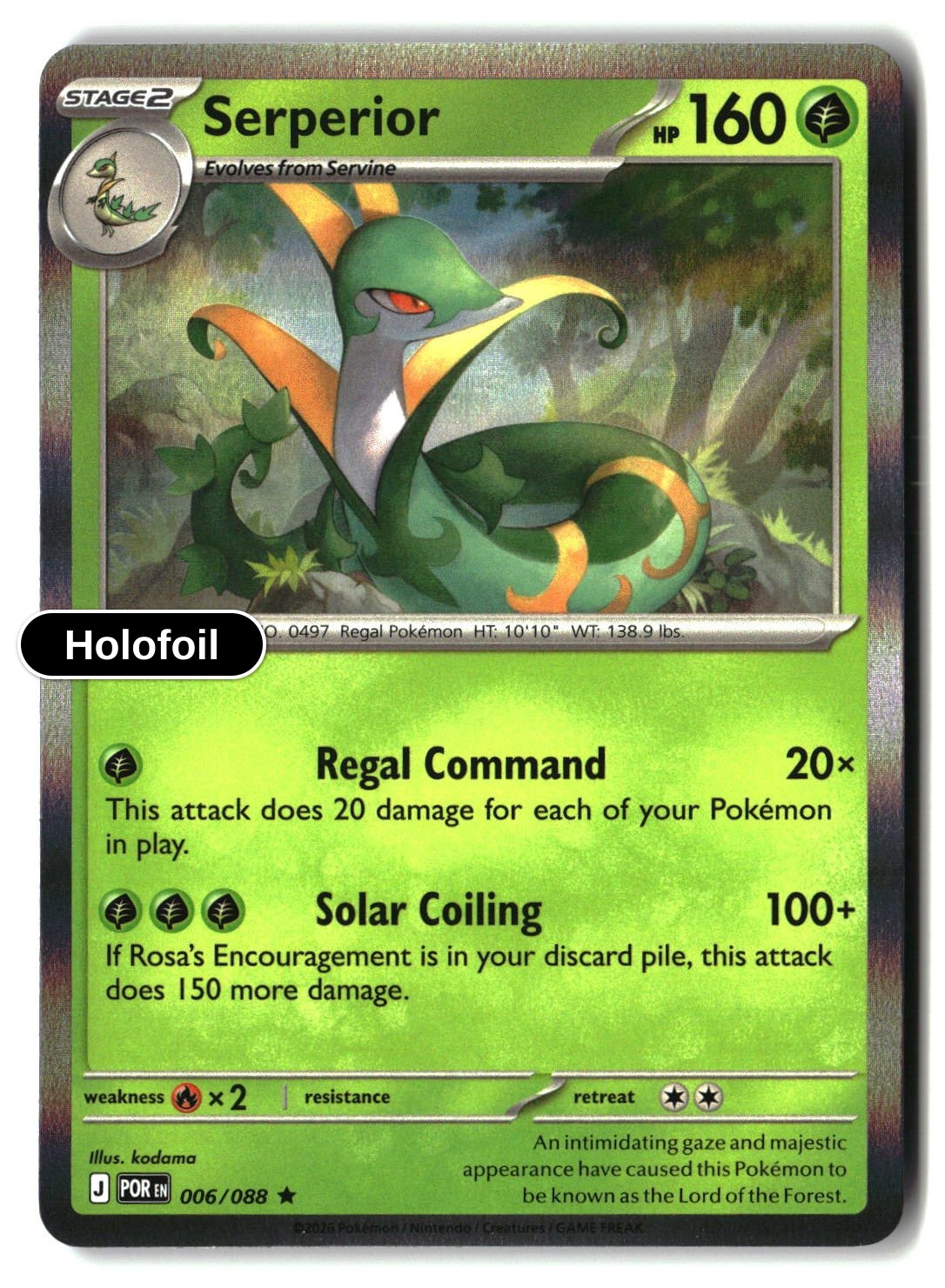 Serperior - 006/088 - [POR - ME03: Perfect Order] - Holofoil