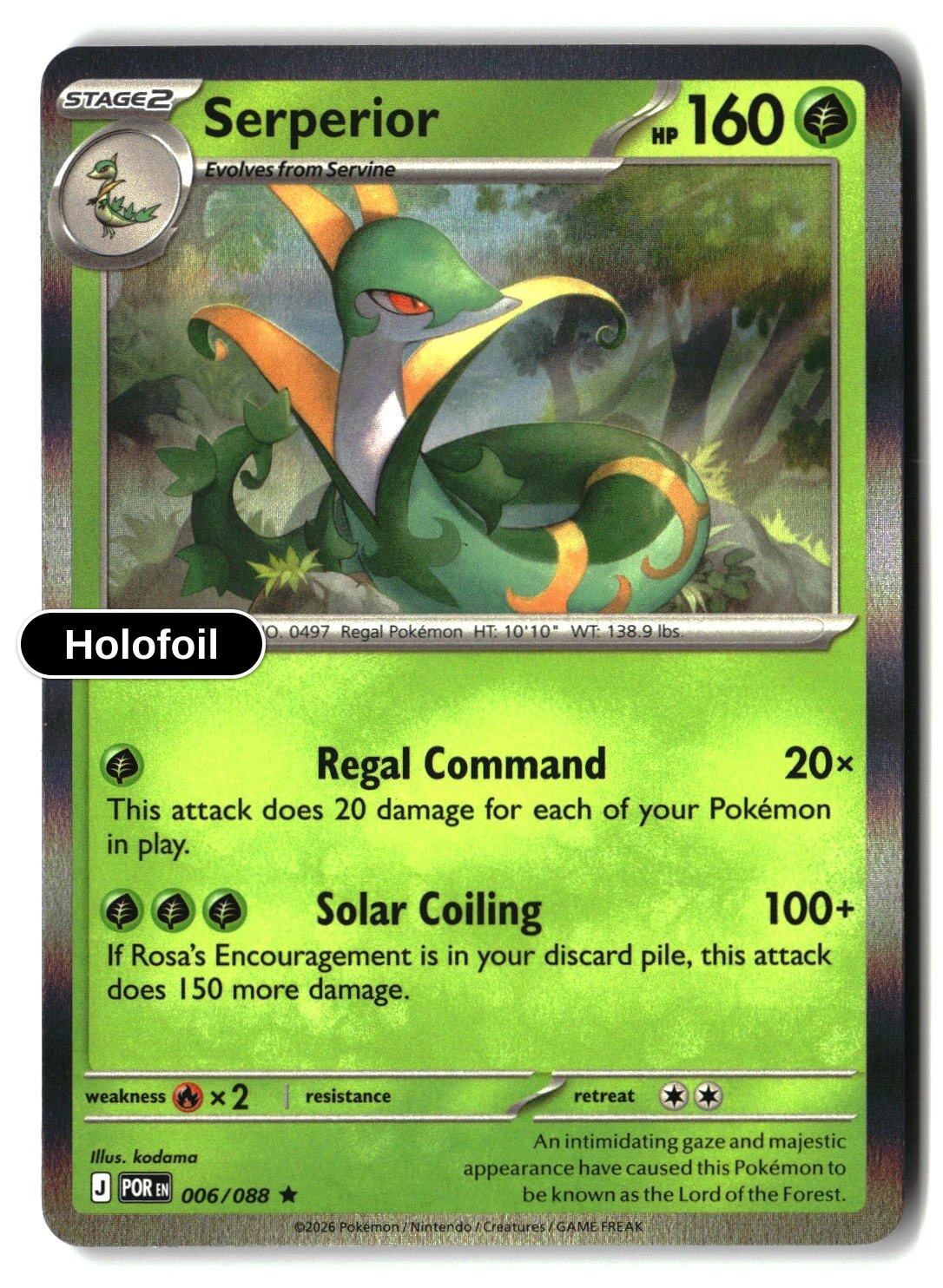 Serperior - 006/088 - [POR - ME03: Perfect Order] - Holofoil