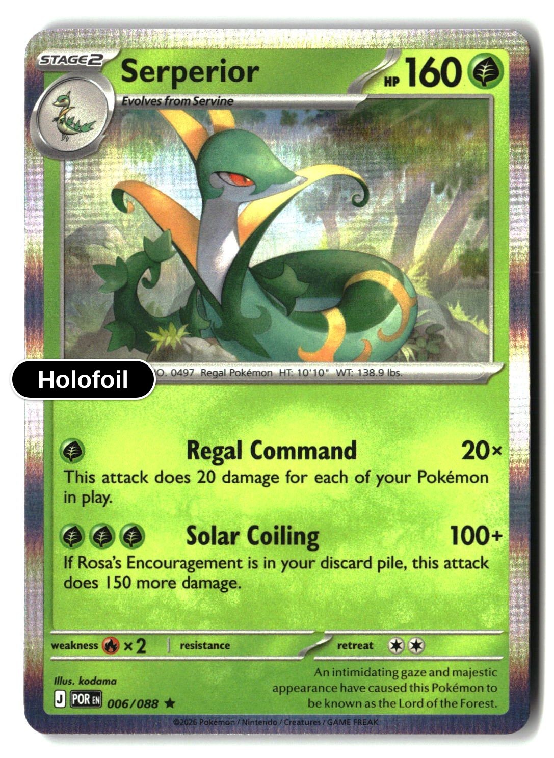 Serperior - 006/088 - [POR - ME03: Perfect Order] - Holofoil