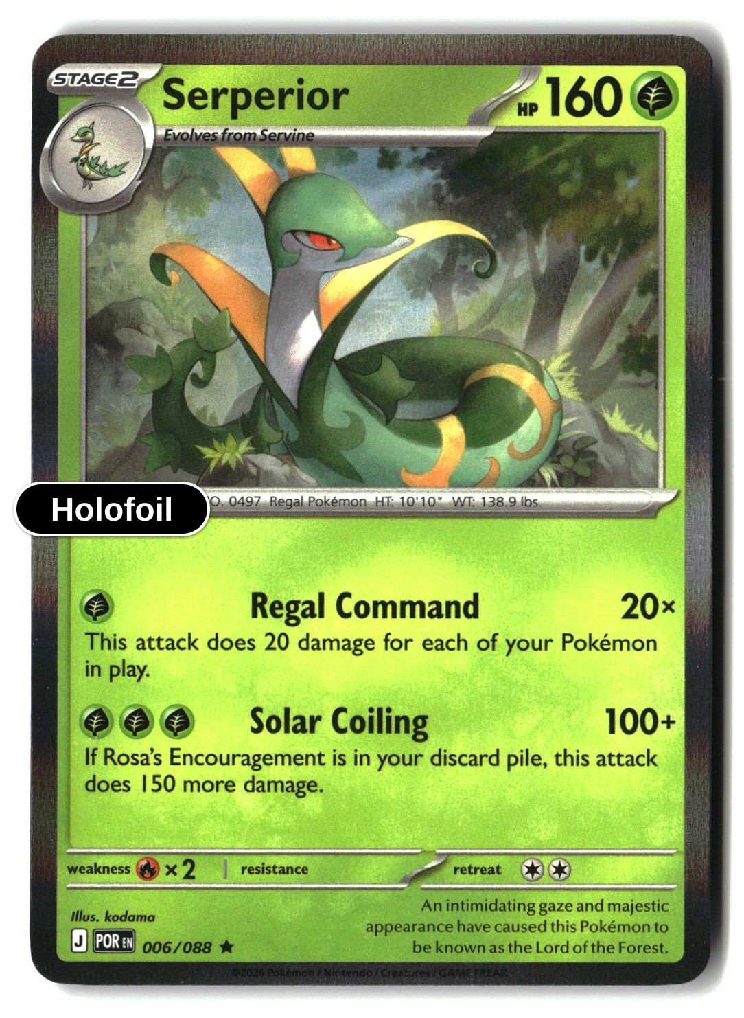 Serperior - 006/088 - [POR - ME03: Perfect Order] - Holofoil