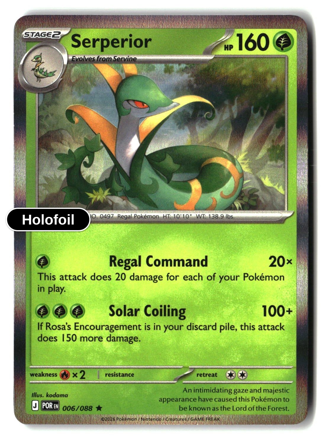 Serperior - 006/088 - [POR - ME03: Perfect Order] - Holofoil