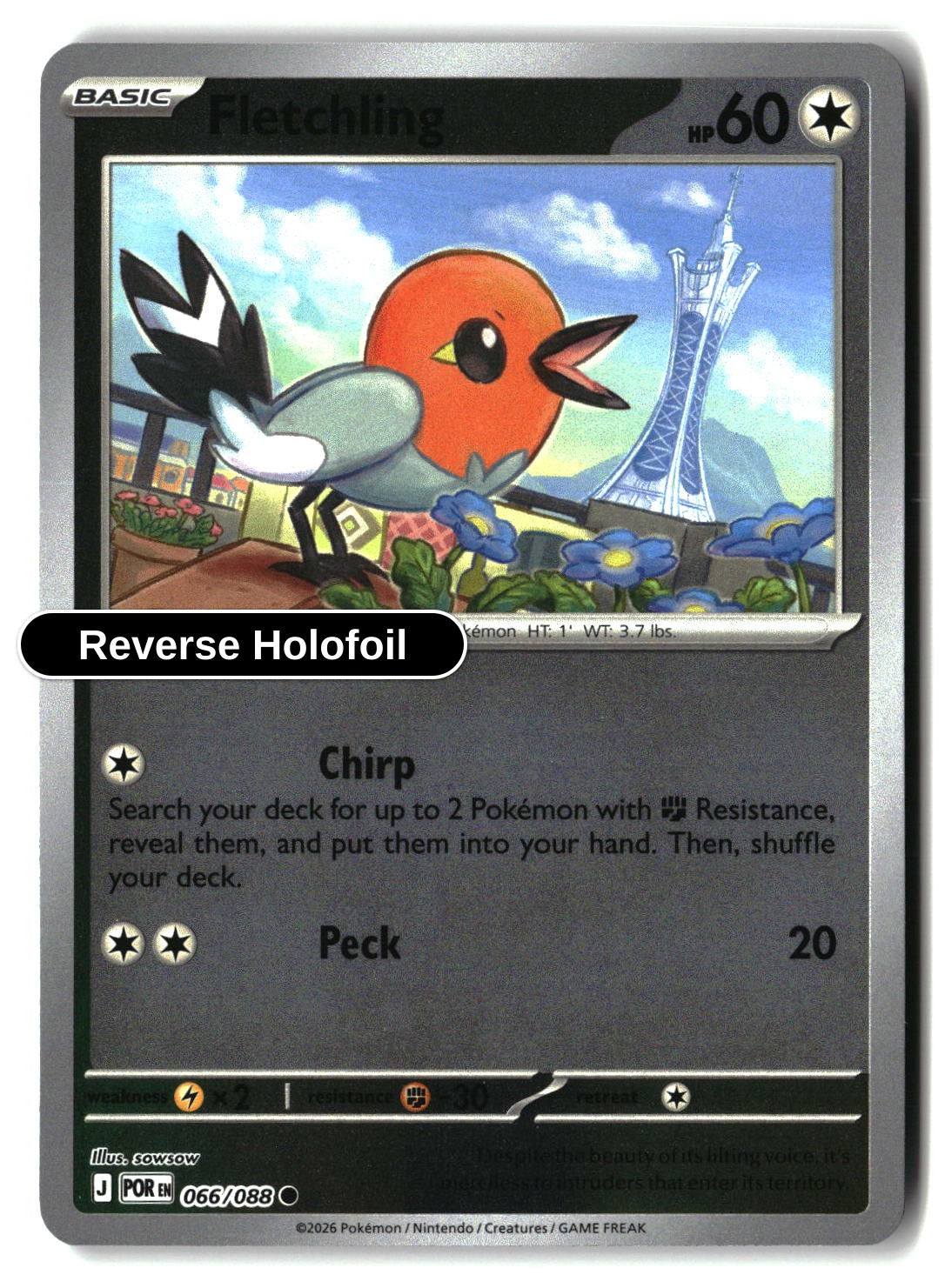Fletchling - 066/088 - [POR - ME03: Perfect Order] - Reverse Holofoil