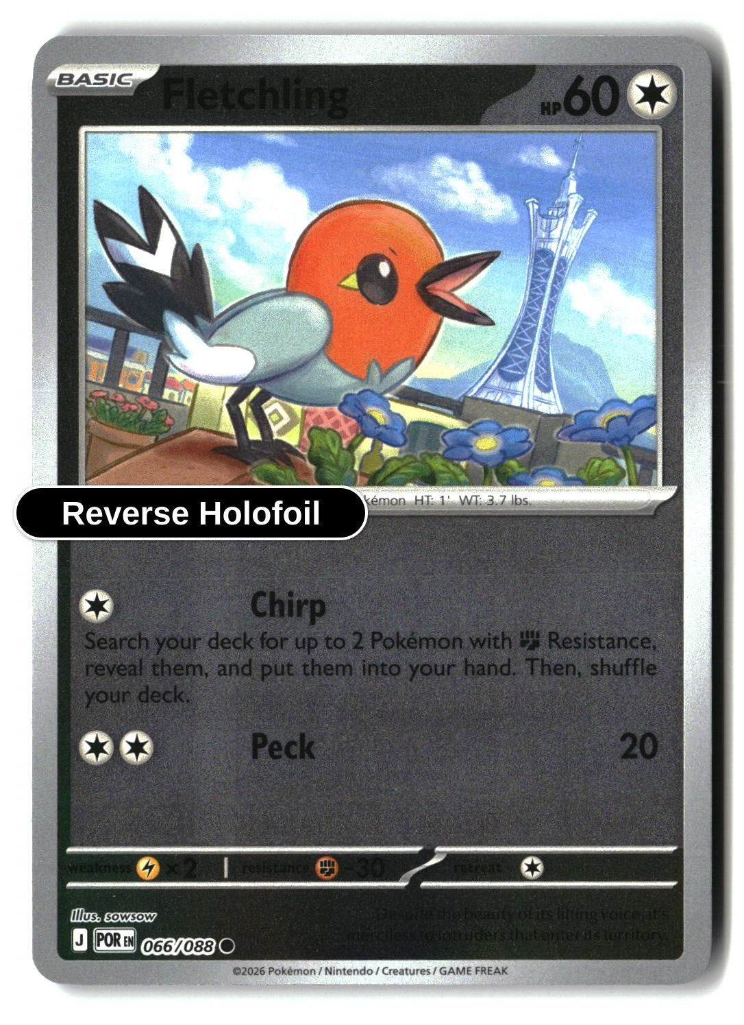 Fletchling - 066/088 - [POR - ME03: Perfect Order] - Reverse Holofoil