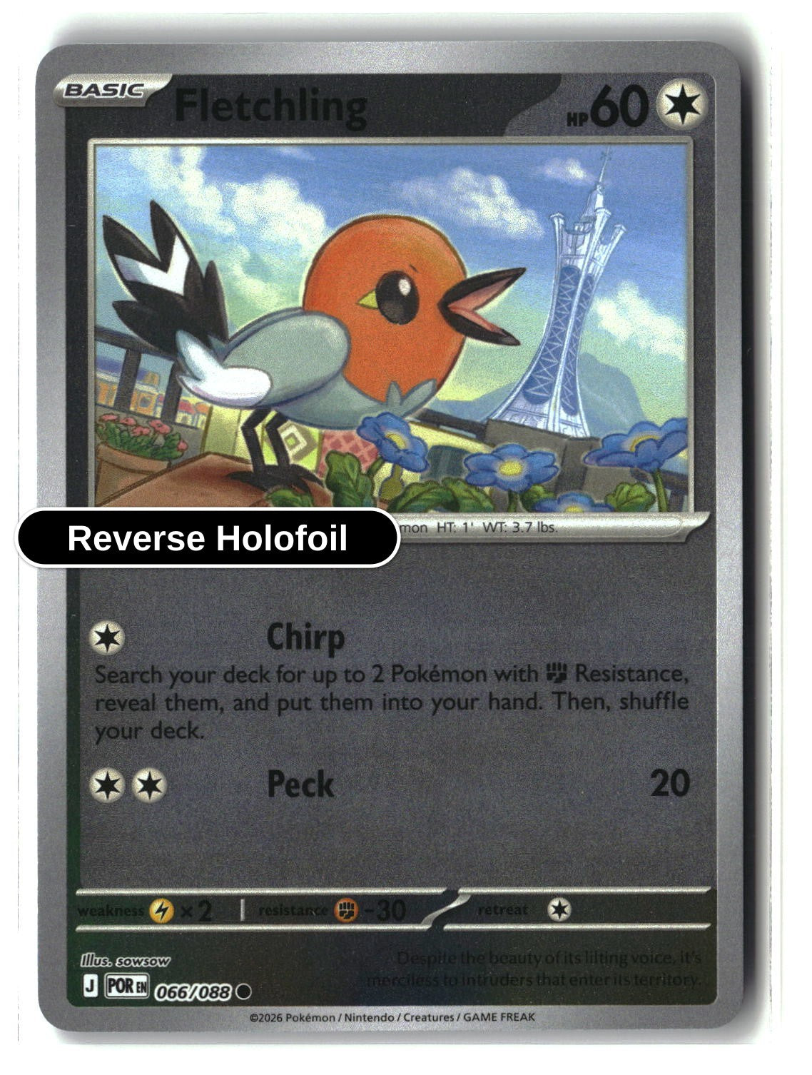 Fletchling - 066/088 - [POR - ME03: Perfect Order] - Reverse Holofoil