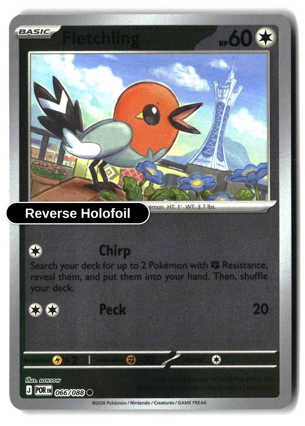 Fletchling - 066/088 - [POR - ME03: Perfect Order] - Reverse Holofoil