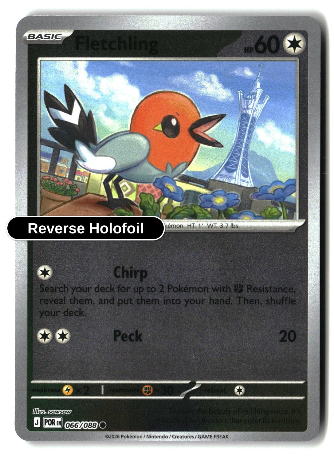 Fletchling - 066/088 - [POR - ME03: Perfect Order] - Reverse Holofoil