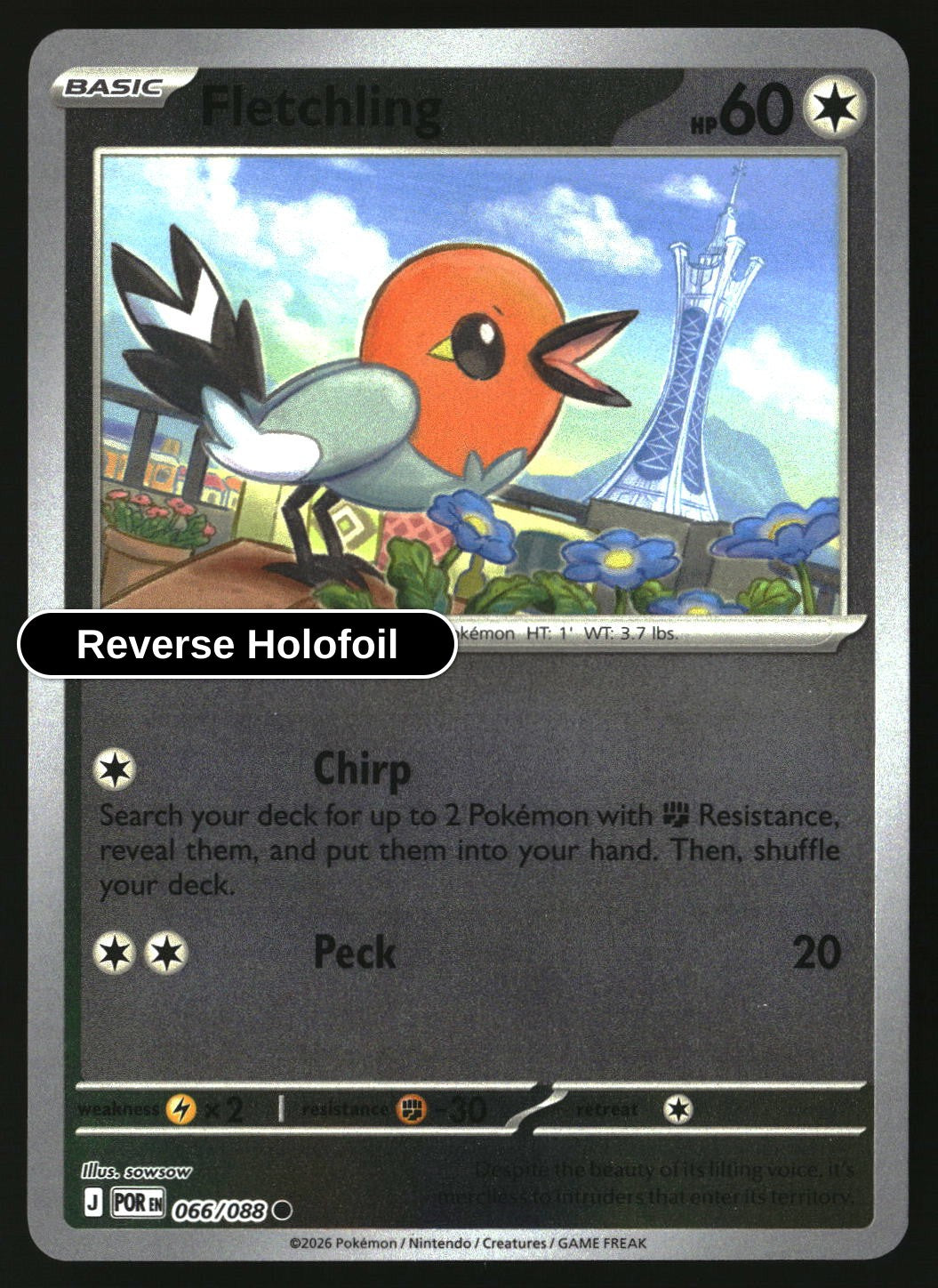 Fletchling - 066/088 - [POR - ME03: Perfect Order] - Reverse Holofoil