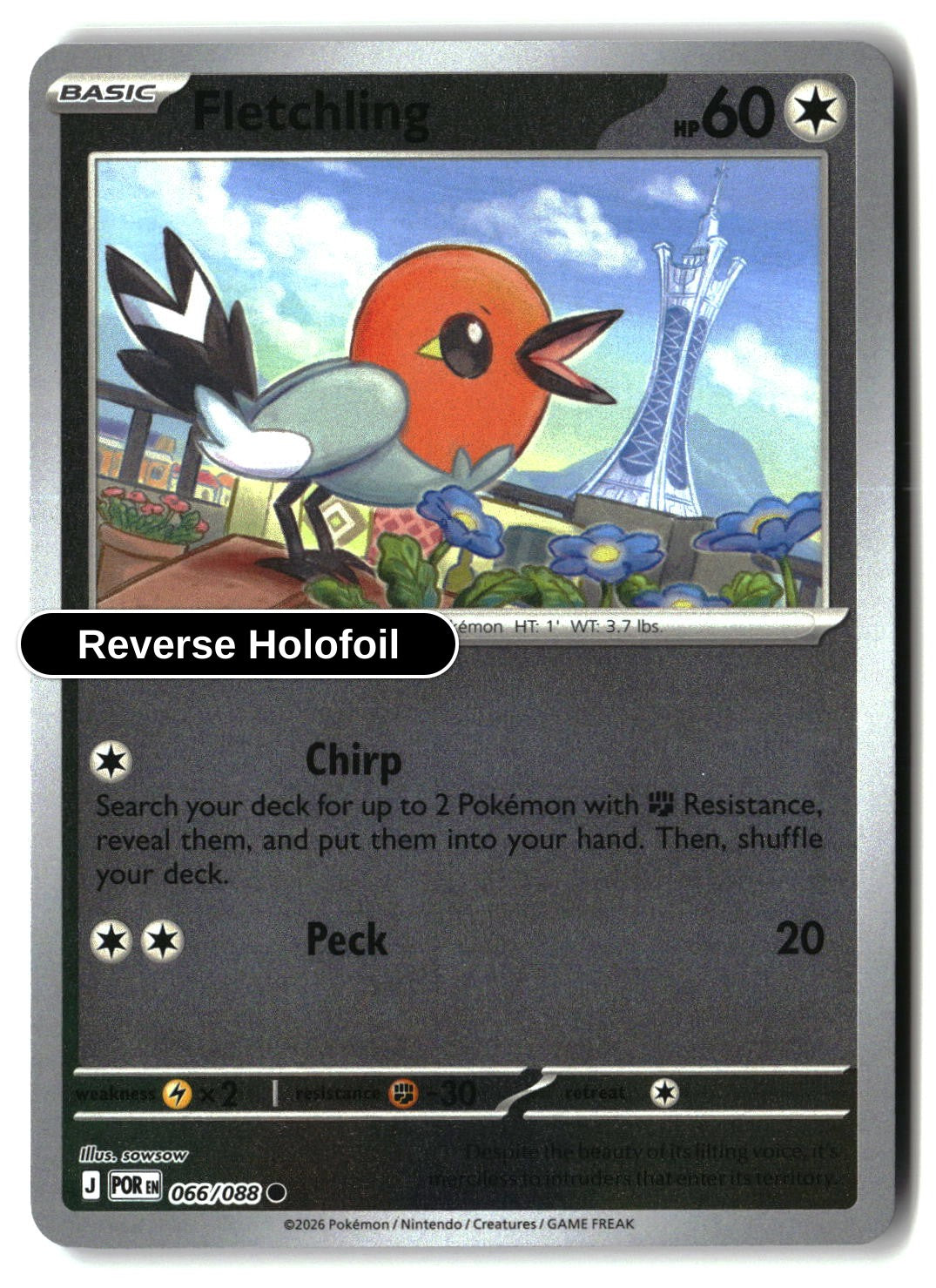 Fletchling - 066/088 - [POR - ME03: Perfect Order] - Reverse Holofoil