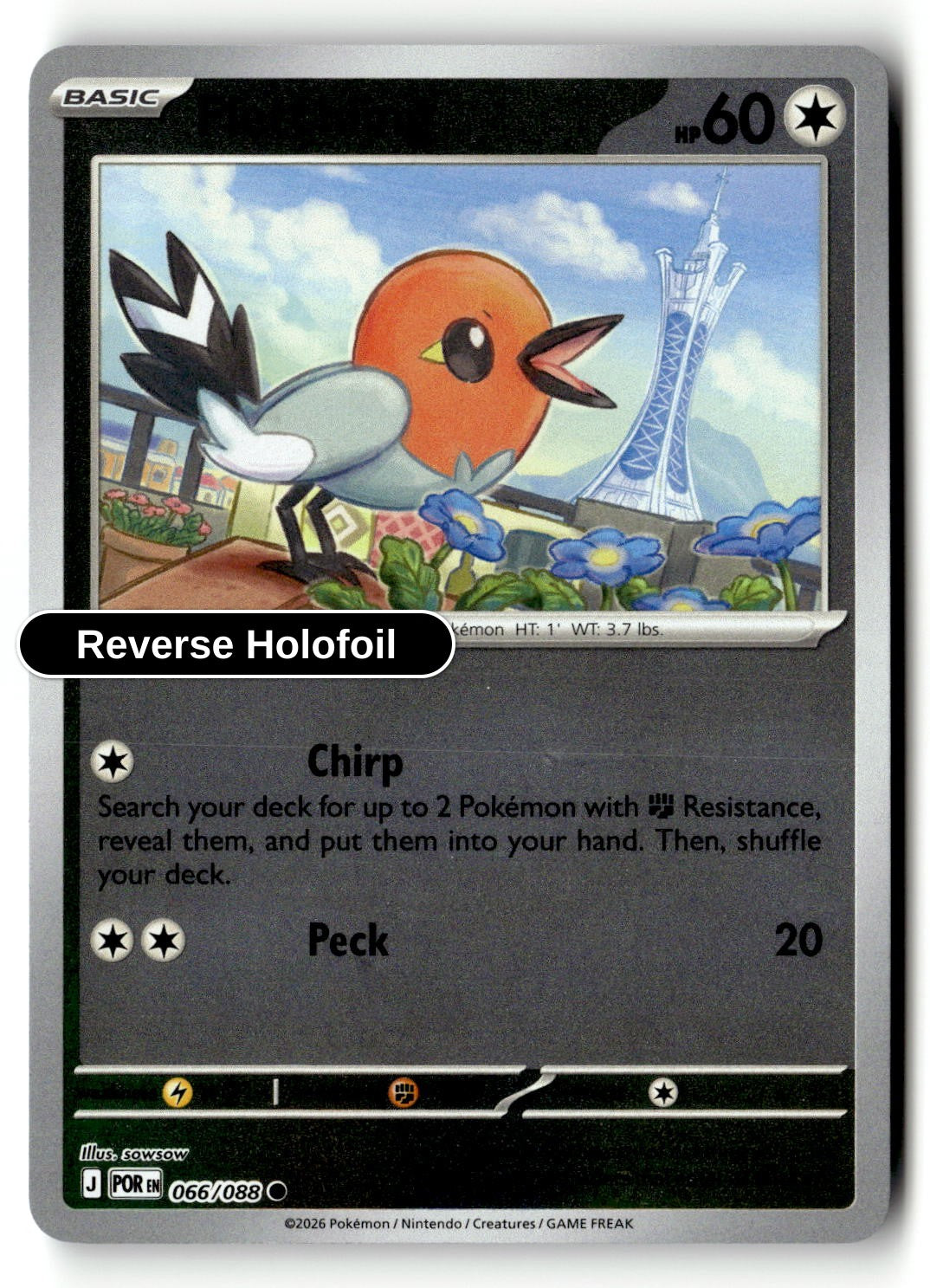 Fletchling - 066/088 - [POR - ME03: Perfect Order] - Reverse Holofoil