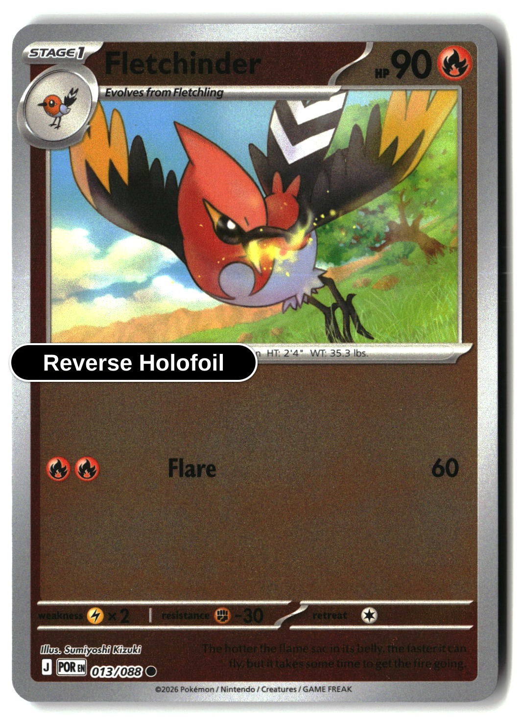 Fletchinder - 013/088 - [POR - ME03: Perfect Order] - Reverse Holofoil