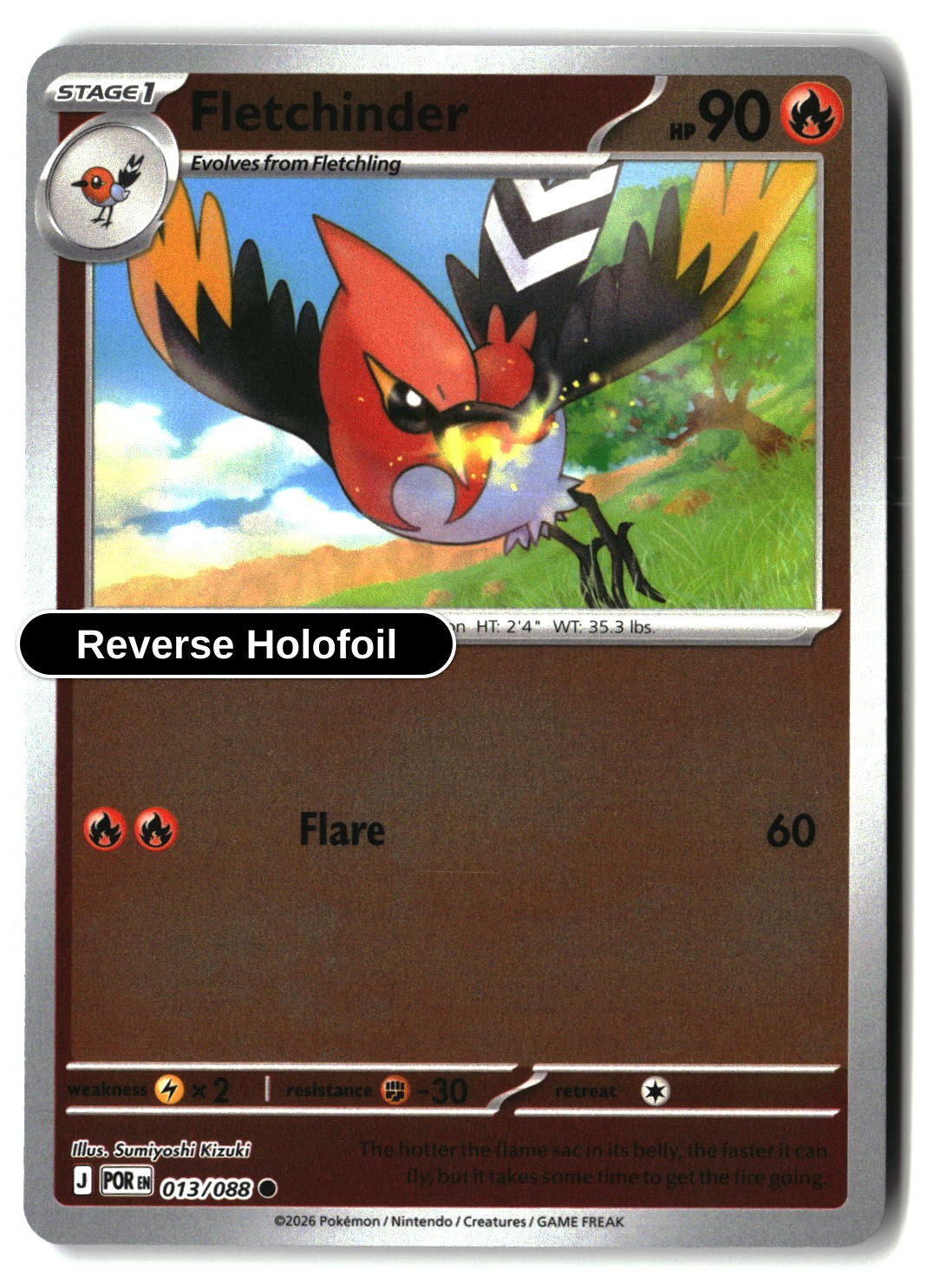 Fletchinder - 013/088 - [POR - ME03: Perfect Order] - Reverse Holofoil