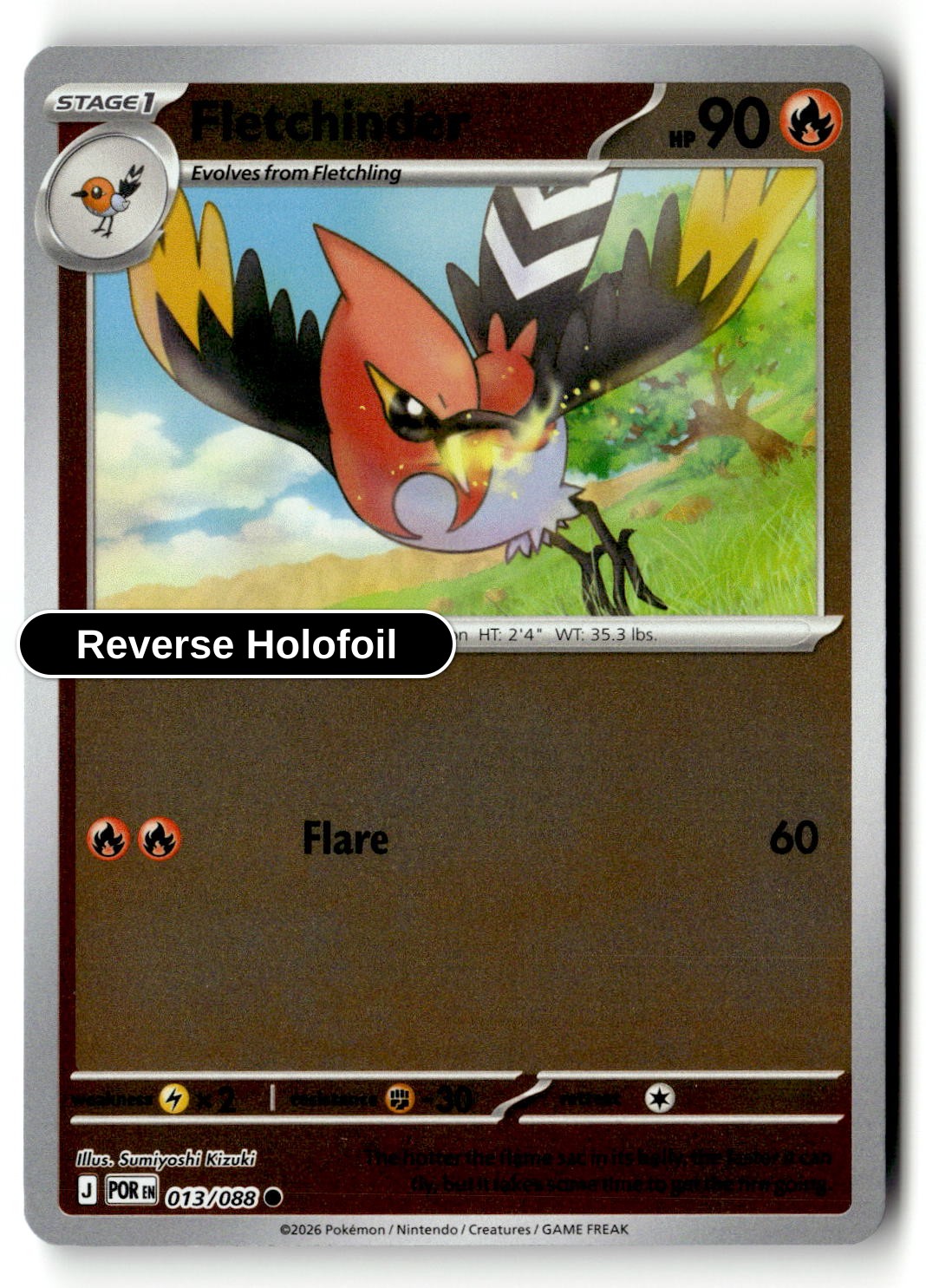 Fletchinder - 013/088 - [POR - ME03: Perfect Order] - Reverse Holofoil
