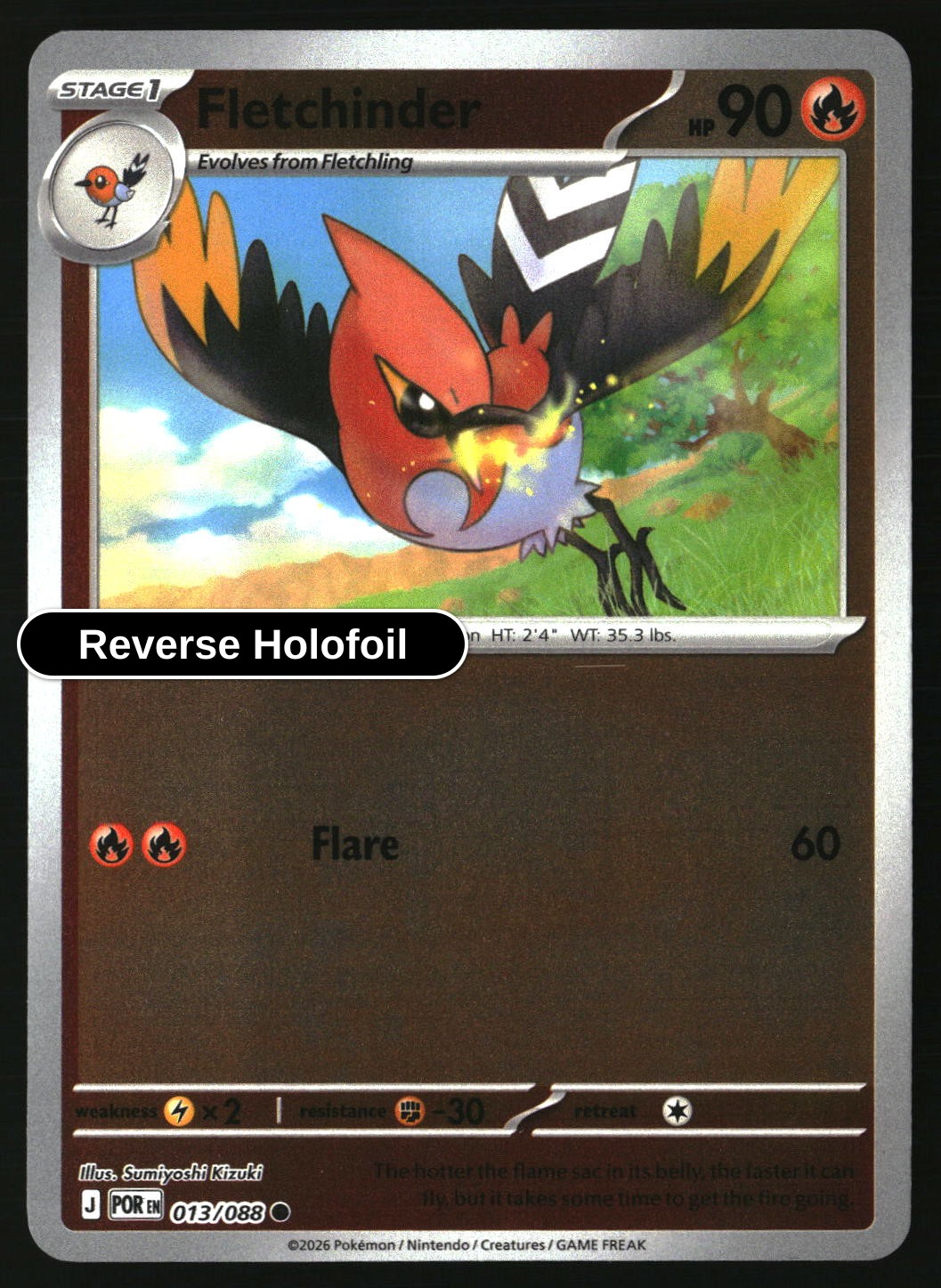 Fletchinder - 013/088 - [POR - ME03: Perfect Order] - Reverse Holofoil