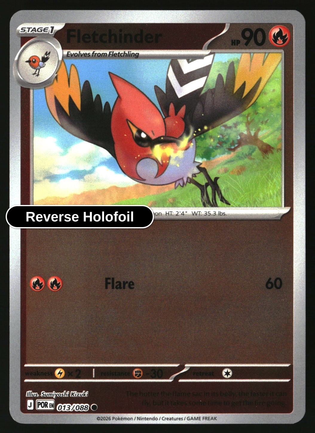 Fletchinder - 013/088 - [POR - ME03: Perfect Order] - Reverse Holofoil