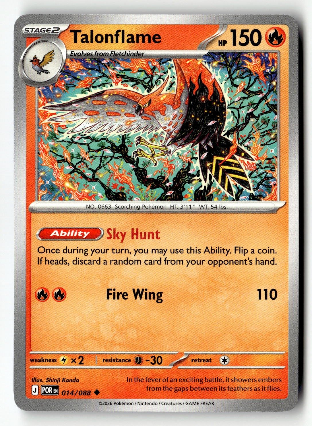 Talonflame - 014/088 - [POR - ME03: Perfect Order]