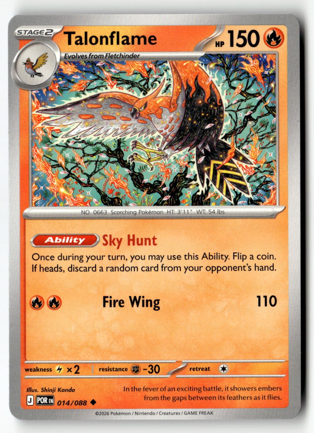 Talonflame - 014/088 - [POR - ME03: Perfect Order]