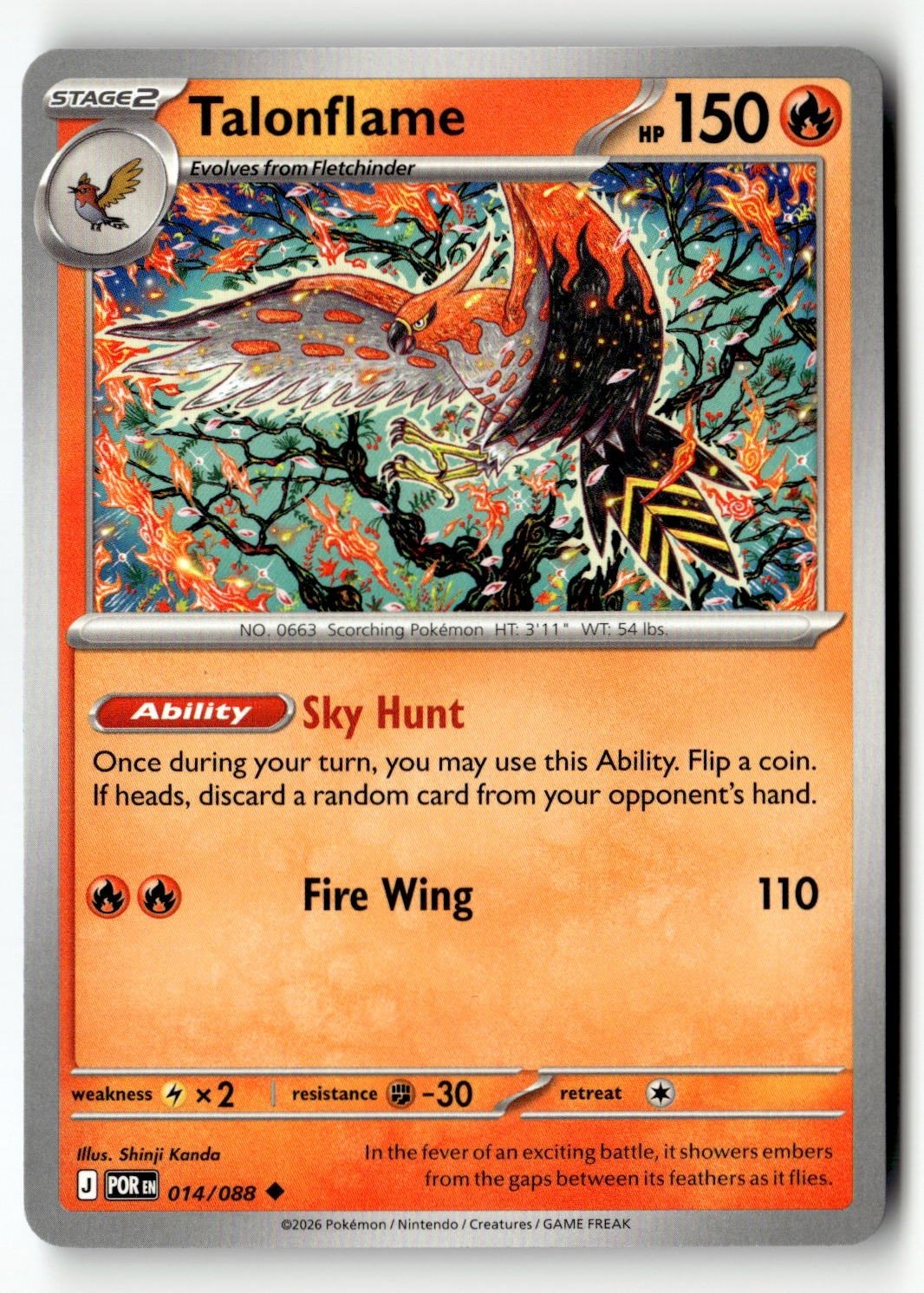 Talonflame - 014/088 - [POR - ME03: Perfect Order]