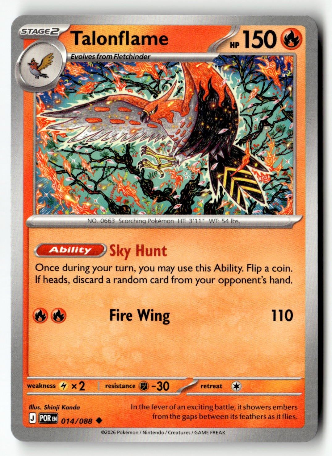 Talonflame - 014/088 - [POR - ME03: Perfect Order]