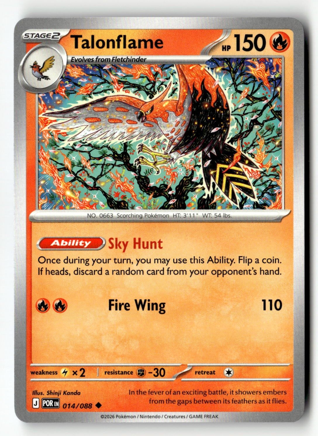 Talonflame - 014/088 - [POR - ME03: Perfect Order]