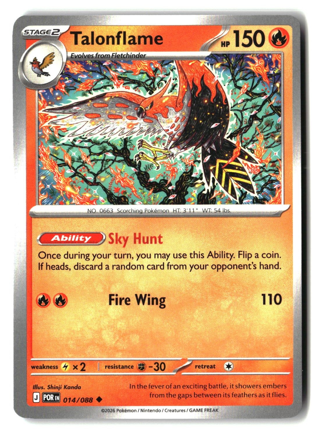 Talonflame - 014/088 - [POR - ME03: Perfect Order]