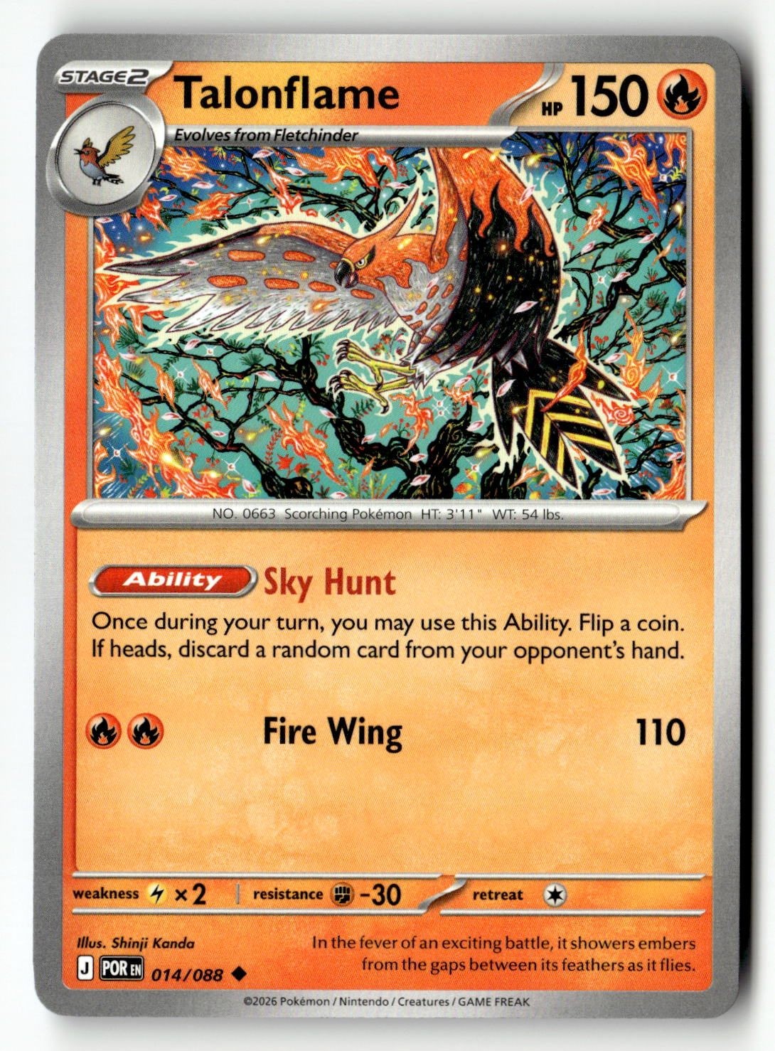 Talonflame - 014/088 - [POR - ME03: Perfect Order]