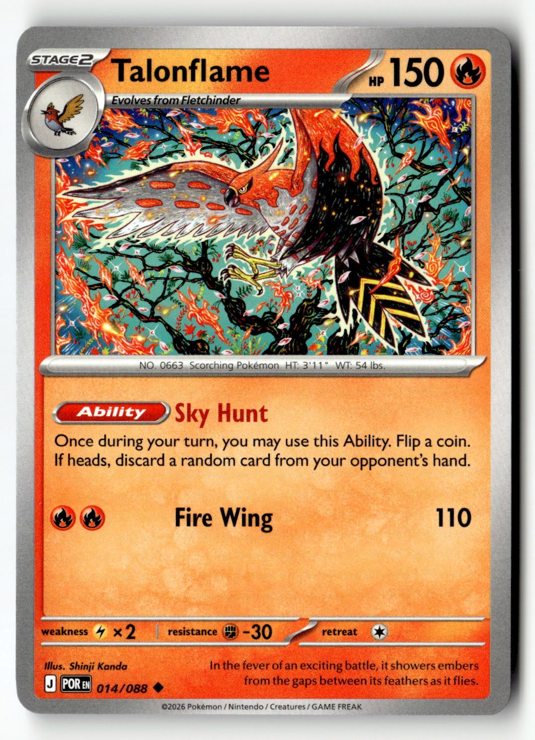 Talonflame - 014/088 - [POR - ME03: Perfect Order]