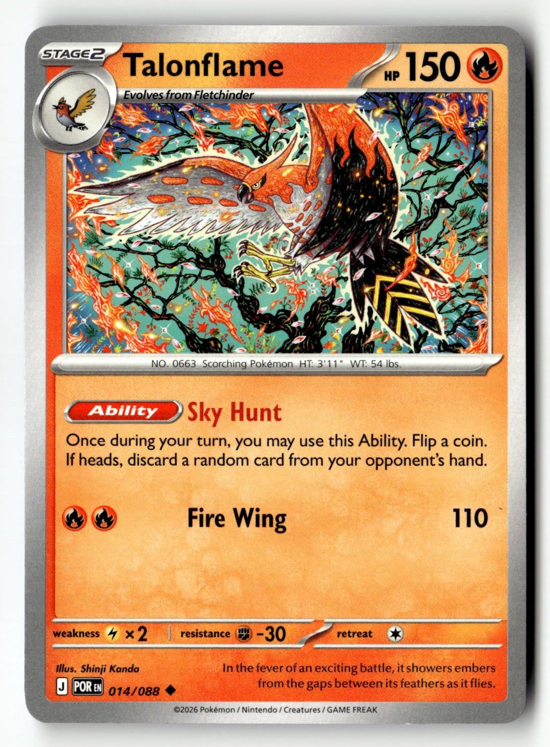 Talonflame - 014/088 - [POR - ME03: Perfect Order]