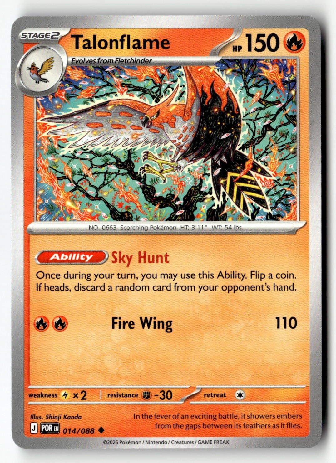 Talonflame - 014/088 - [POR - ME03: Perfect Order]
