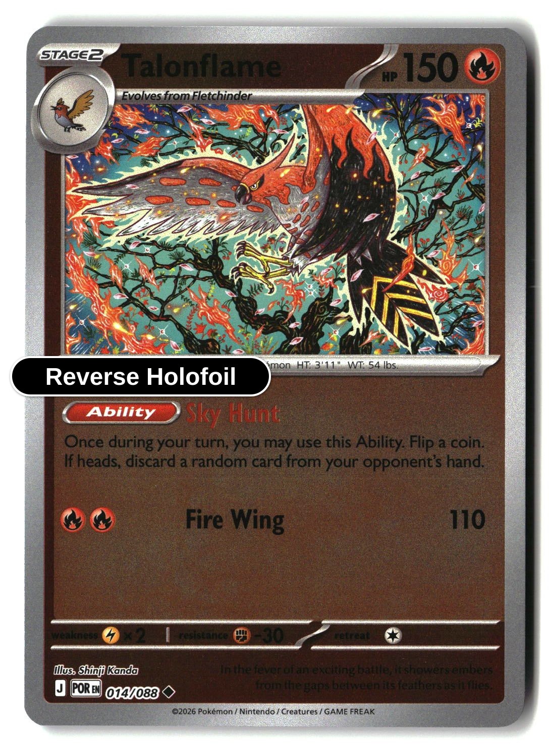 Talonflame - 014/088 - [POR - ME03: Perfect Order] - Reverse Holofoil