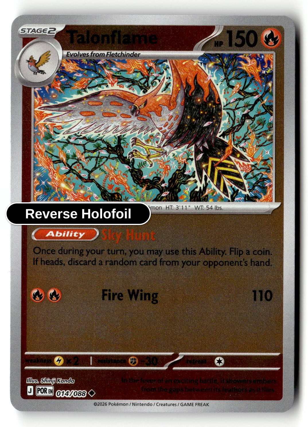 Talonflame - 014/088 - [POR - ME03: Perfect Order] - Reverse Holofoil