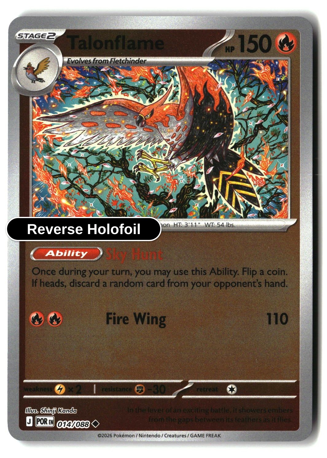 Talonflame - 014/088 - [POR - ME03: Perfect Order] - Reverse Holofoil