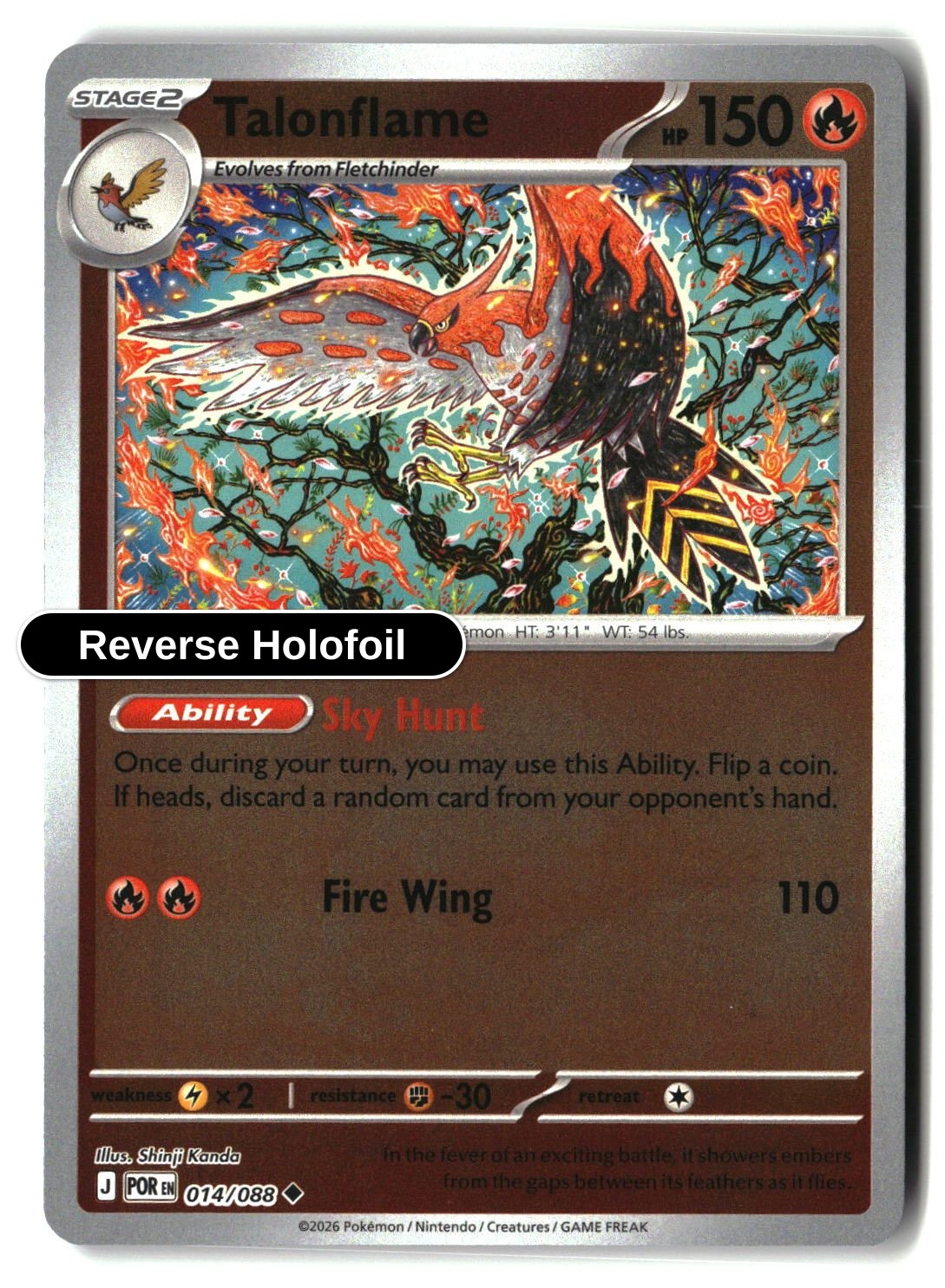 Talonflame - 014/088 - [POR - ME03: Perfect Order] - Reverse Holofoil
