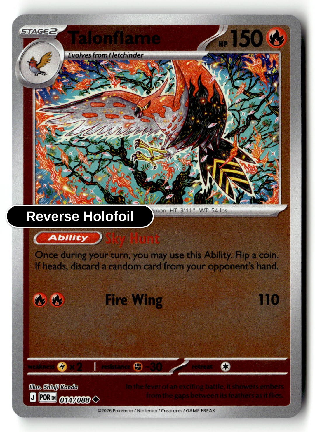 Talonflame - 014/088 - [POR - ME03: Perfect Order] - Reverse Holofoil