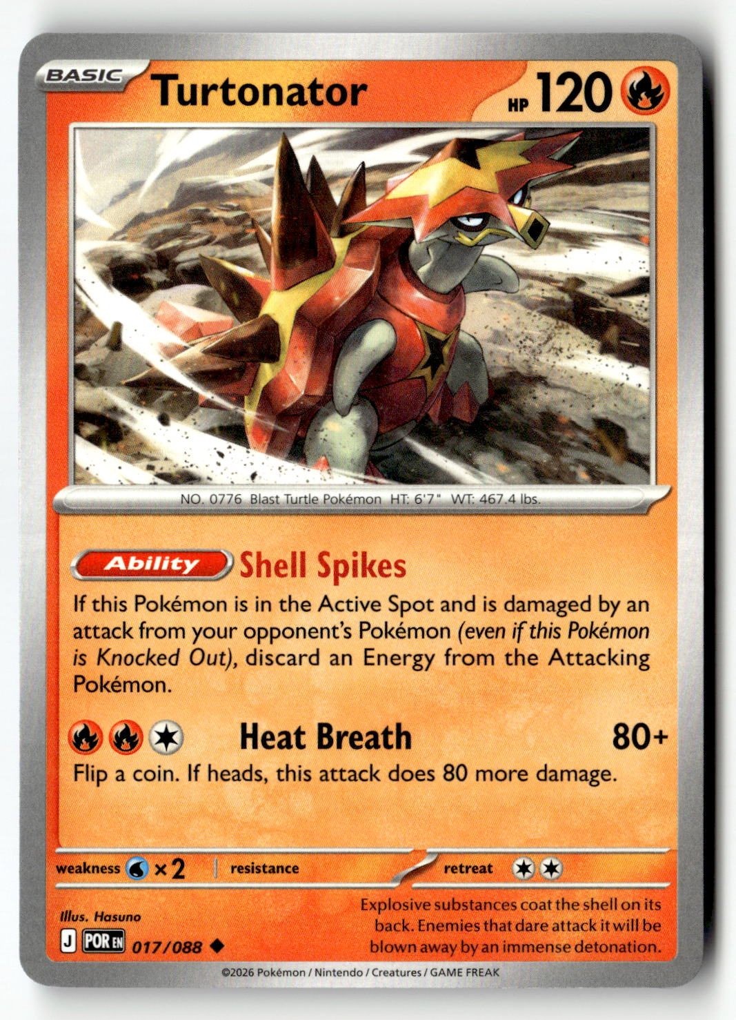 Turtonator - 017/088 - [POR - ME03: Perfect Order]