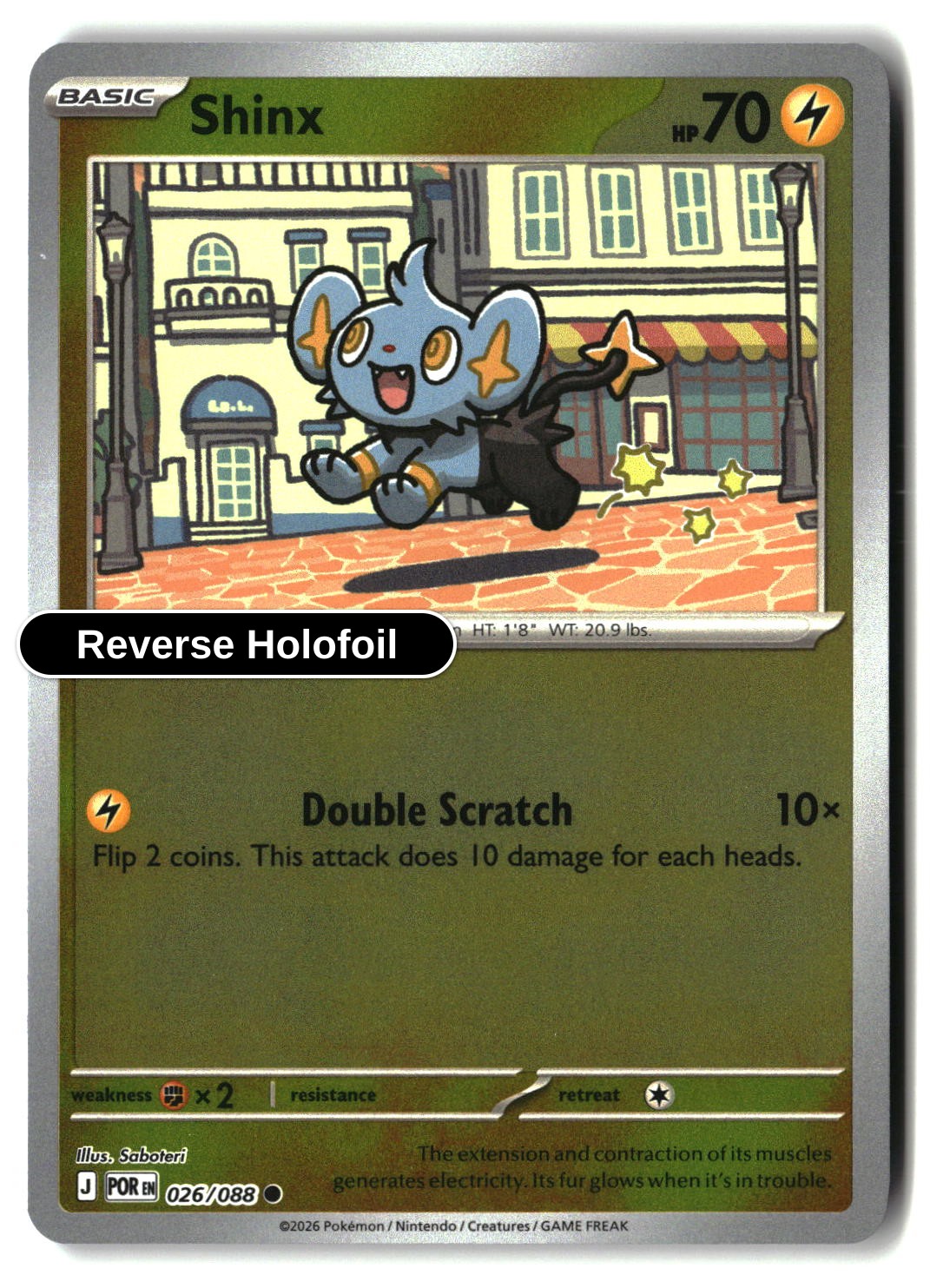 Shinx - 026/088 - [POR - ME03: Perfect Order] - Reverse Holofoil