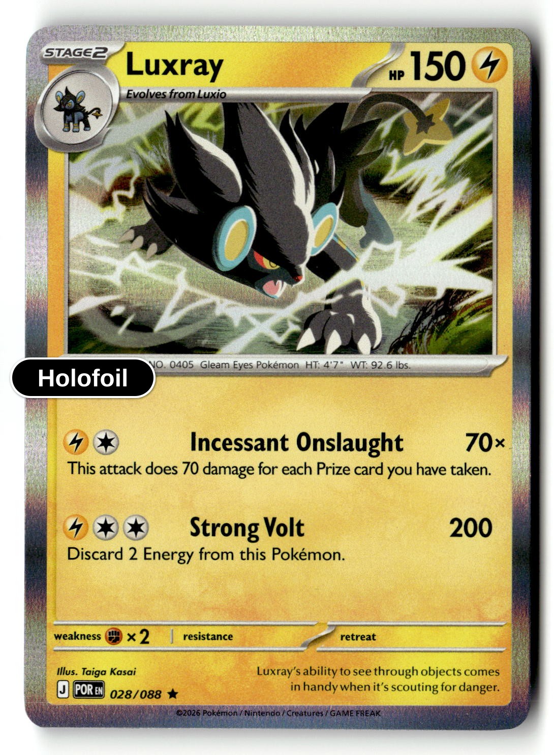 Luxray - 028/088 - [POR - ME03: Perfect Order] - Holofoil