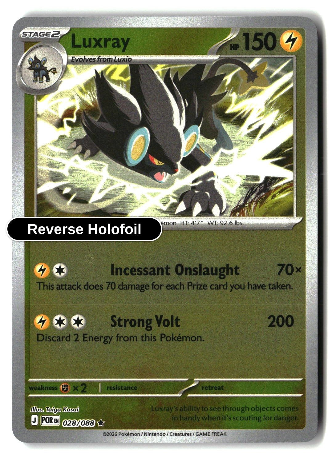 Luxray - 028/088 - [POR - ME03: Perfect Order] - Reverse Holofoil