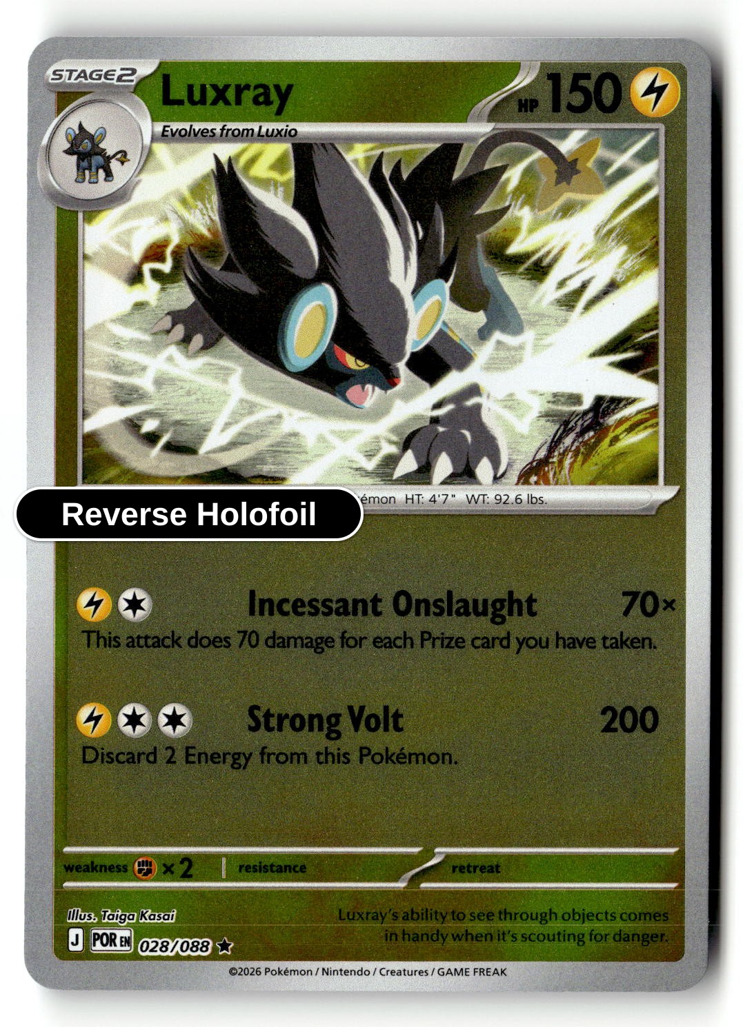 Luxray - 028/088 - [POR - ME03: Perfect Order] - Reverse Holofoil