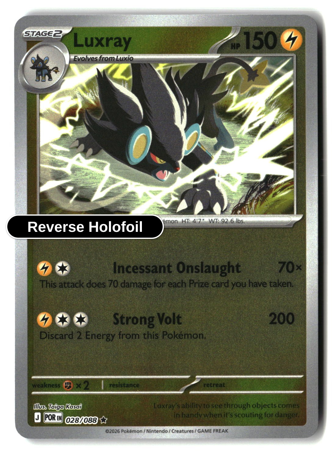 Luxray - 028/088 - [POR - ME03: Perfect Order] - Reverse Holofoil